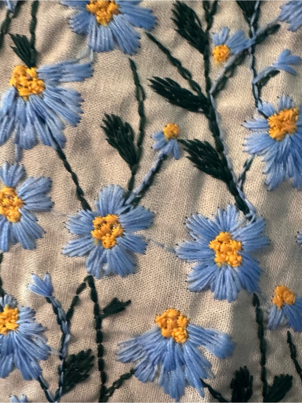 TUCKERNUCK Dress Blue Daisy Embroidered Palmerston Size Large NWT Pockets Lined - Picture 3 of 16